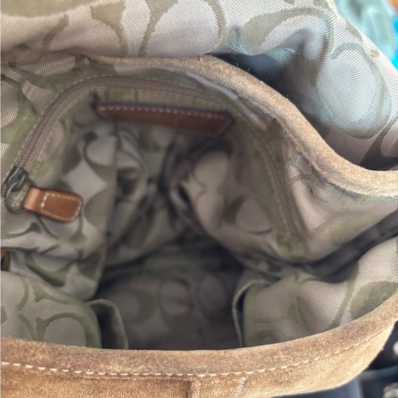 Coach VINTAGE Y2K SoHo D05Q-9482 Tan Suede Hobo Bag w Adjust Leather Strap VGUC - Picture 14 of 15